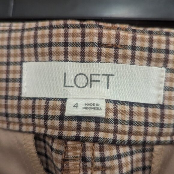 Loft The Riviera Slim Dress Pants Brown and Tan-Women's Size 4 - Picture 5 of 6